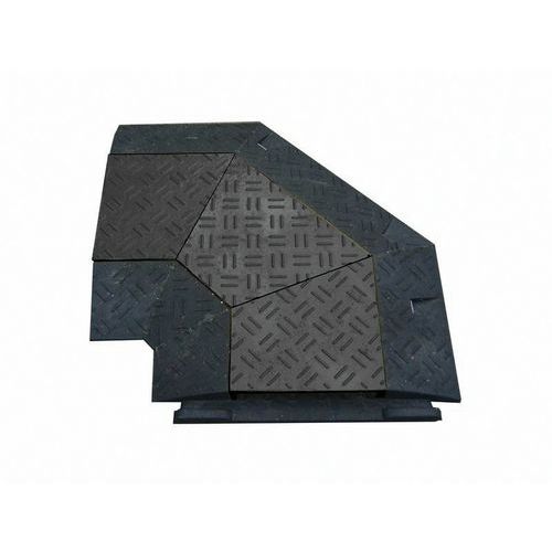 Kabelový most s krytem, rohový, pravé provedení, černý