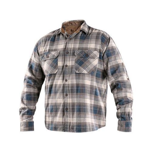 Košile CXS TIM, dlouhý rukáv, pánská, petrol-béžová, vel. 41/42