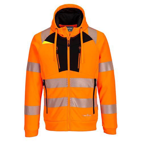 DX4 mikina na zip s kapucí s vysokou viditelností, černá/oranžová, vel.XXL DX4 mikina na zip s kapucí s vysokou viditelností, černá/oranžová, vel.XXL