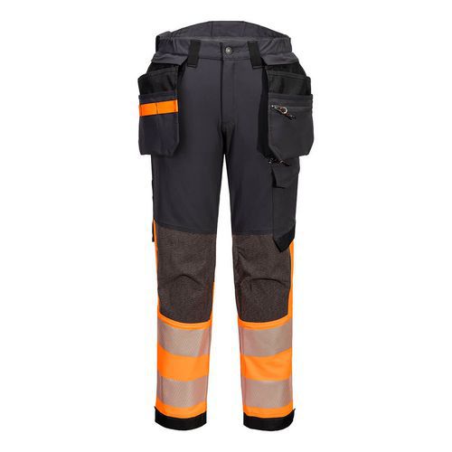 EV4 kalhoty Stretch Holster Hi-Vis Třída 1, oranžová/šedá, krátké, vel.46 EV4 kalhoty Stretch Holster Hi-Vis Třída 1, oranžová/šedá, krátké, vel.46