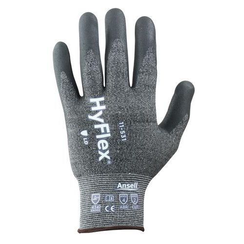 Pracovní rukavice Ansell HyFlex® 11-531 polomáčené v nitrilu, 12 párů, vel. 8