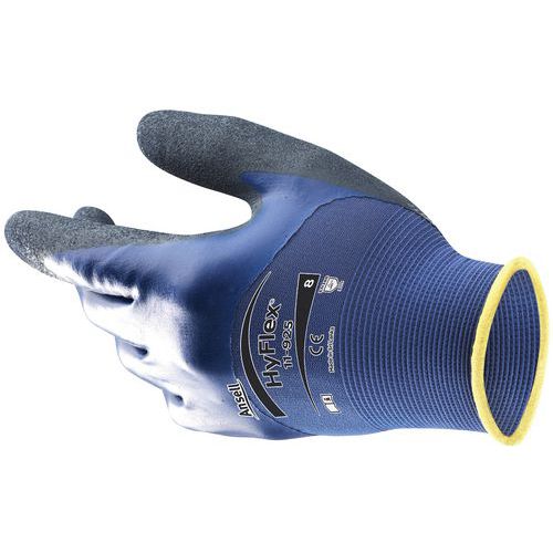 Nylonové rukavice Ansell HyFlex® 11-925 polomáčené v nitrilu, vel. 8