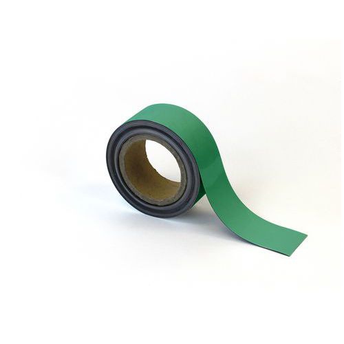 Magnetická páska na regály Manutan Expert, 10 m, zelená, šířka 50 mm