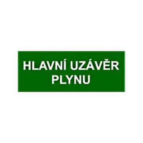 Informační bezpečnostní tabulka - Hlavní uzávěr plynu, samolepicí fólie