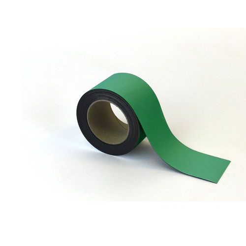 Magnetická páska na regály Manutan Expert, 10 m, zelená, šířka 70 mm