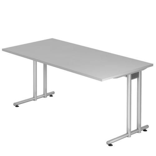 Kancelářský stůl Nomeris, 160 x 80 x 72 cm, rovné provedení, světle šedý