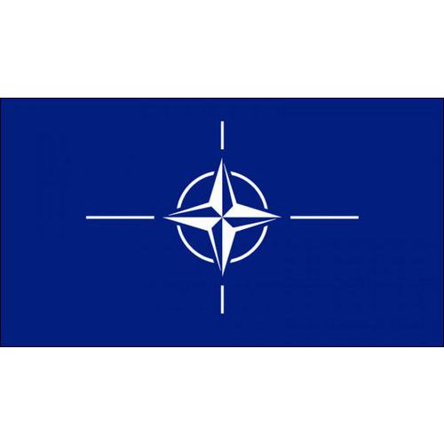 Malá státní vlajka, s očkem pro zavěšení, 16 x 11 cm, NATO