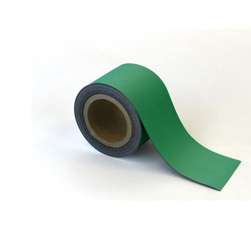 Magnetická páska na regály Manutan Expert, 10 m, zelená, šířka 90 mm