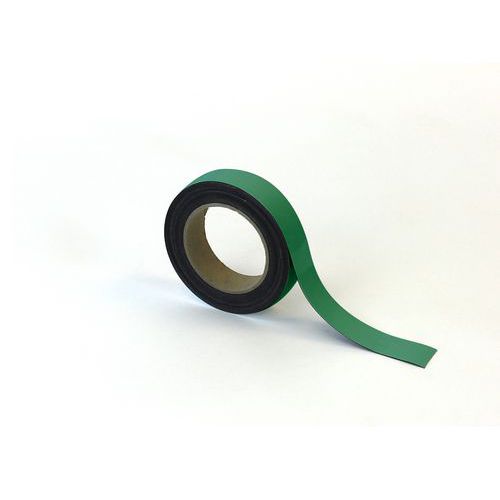 Magnetická páska na regály Manutan Expert, 10 m, zelená, šířka 30 mm