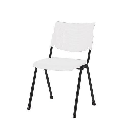 Plastová jídelní židle MIA Black, bílá