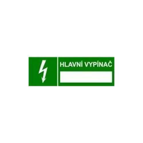 Informační bezpečnostní tabulka - Hlavní vypínač, plast