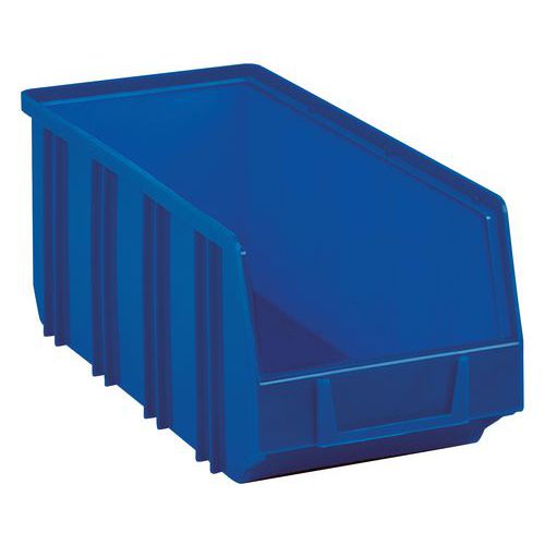Plastový box Manutan Expert 12,5 x 14,5 x 33,5 cm, modrý