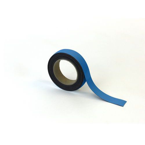 Magnetická páska na regály Manutan Expert, 10 m, modrá, šířka 30 mm