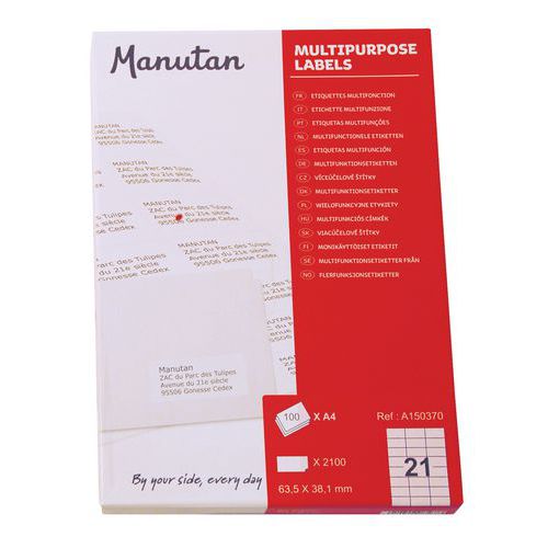 Samolepící etikety Manutan Expert, 6,35 x 3,8 cm