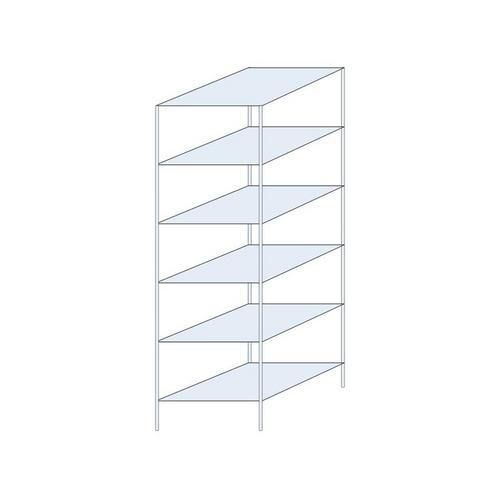 Kovový regál Taranis, základní, 250 x 75 x 80 cm, 1 320 kg, 6 polic, stříbrný