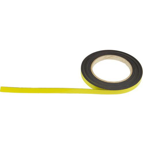 Magnetická páska na regály Manutan Expert, 10 m, žlutá, šířka 10 mm