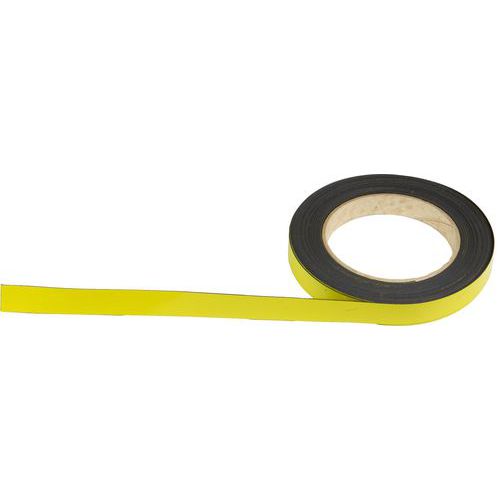 Magnetická páska na regály Manutan Expert, 10 m, žlutá, šířka 15 mm