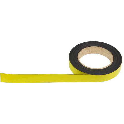 Magnetická páska na regály Manutan Expert, 10 m, žlutá, šířka 20 mm