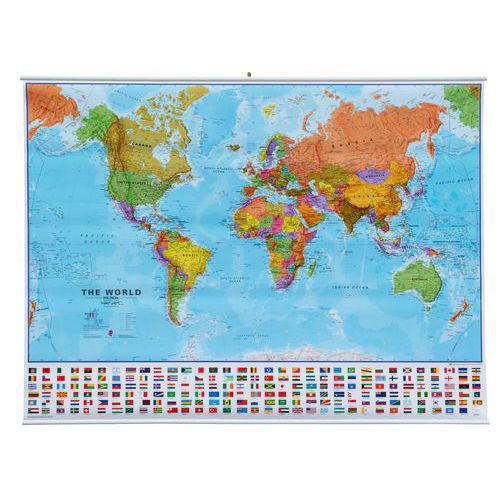 Politická mapa světa, 136 x 100 cm