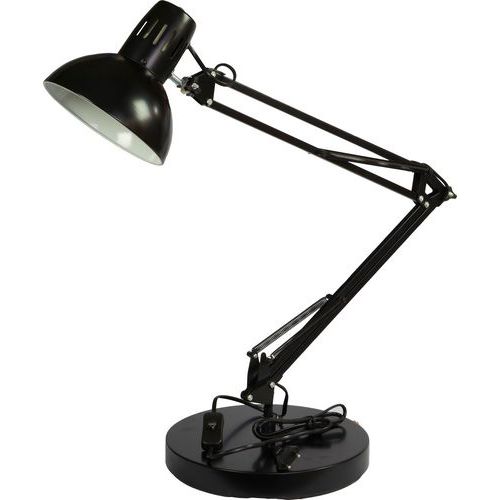 Kancelářská stolní lampa Poppins black se svorkou i podstavcem, černá