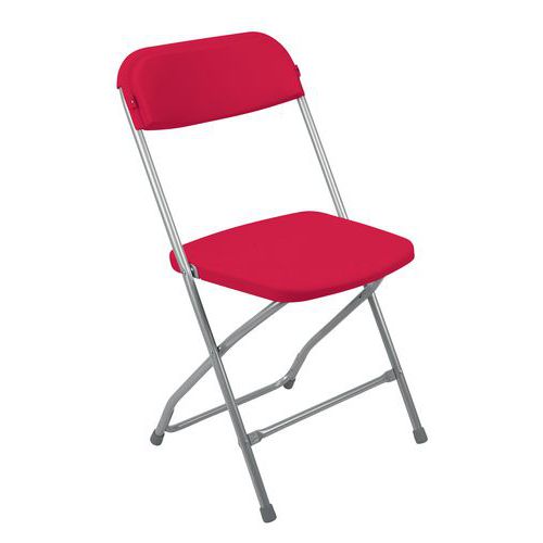 Plastová jídelní židle Poly, červená