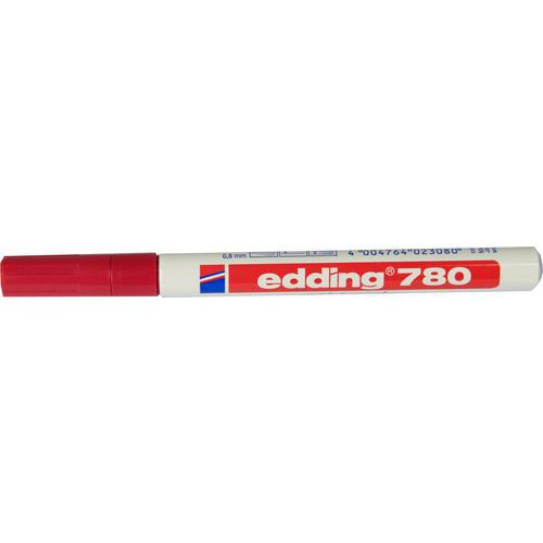 Průmyslový lakový popisovač Edding 780, balení 10 ks, červený