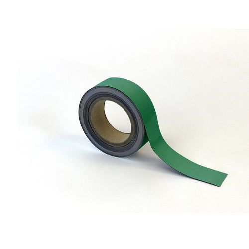 Magnetická páska na regály Manutan Expert, 10 m, zelená, šířka 40 mm