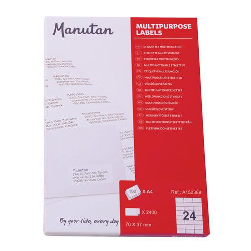 Samolepící etikety Manutan Expert, 7 x 3,7 cm