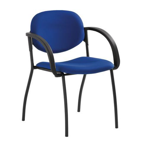 Konferenční židle Mandy Black s područkami, modrá