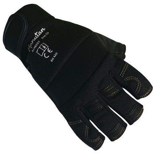 Polyesterové rukavice Manutan Expert, černé, vel. 9