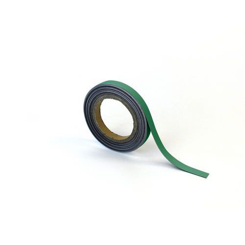 Magnetická páska na regály Manutan Expert, 10 m, zelená, šířka 15 mm
