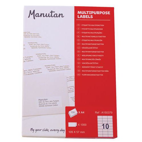 Samolepící etikety Manutan Expert, 10,5 x 5,7 cm