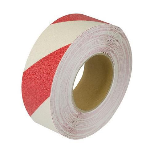 Protiskluzová podlahová páska, 18 m, bílá/červená