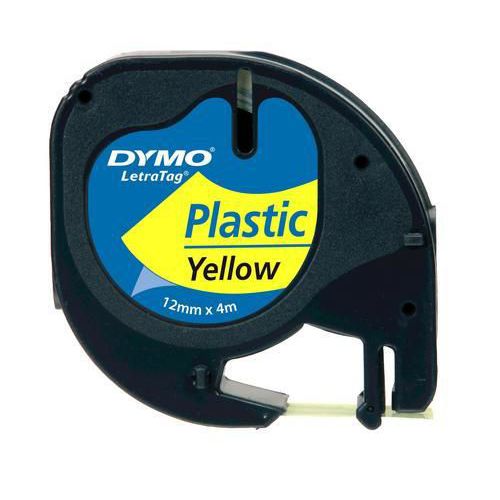 Plastová páska pro štítkovač Dymo LetraTag, žlutá