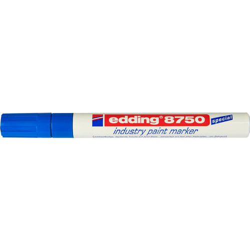 Průmyslový lakový popisovač Edding 8750, balení 10 ks, modrý