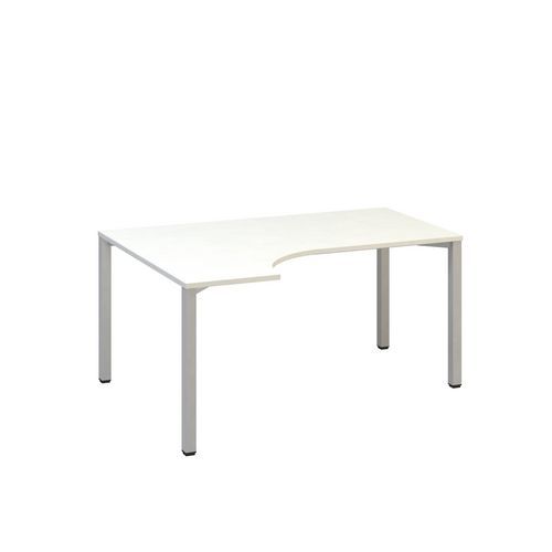Ergo kancelářský stůl Alfa 200, 180 x 120 x 74,2 cm, levé provedení, dezén bílá, RAL9022
