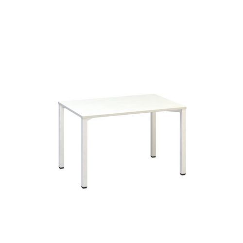 Kancelářský stůl Alfa 200, 120 x 80 x 74,2 cm, rovné provedení, dezén bílá, RAL9010