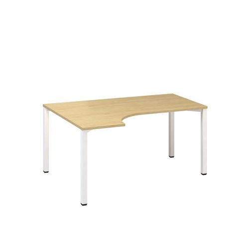 Ergo kancelářský stůl Alfa 200, 180 x 120 x 74,2 cm, levé provedení, dezén divoká hruška, RAL9010