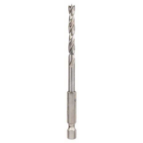 Bosch - Spirálový vrták do dřeva s šestihrannou stopkou 1/4' 5 x 52 x 99 mm, 5 BAL