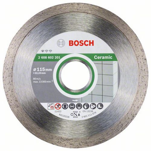 Bosch - Diamantový řezný kotouč Standard for Ceramic 115 x 22,23 x 1,6 x 7 mm