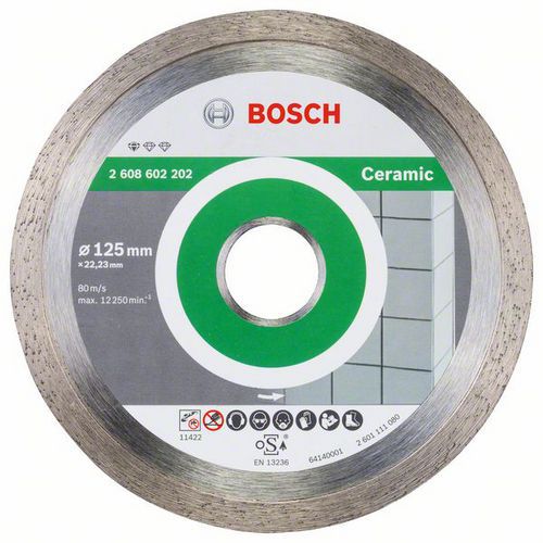 Bosch - Diamantový řezný kotouč Standard for Ceramic 125 x 22,23 x 1,6 x 7 mm