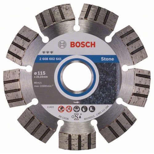 Bosch - Diamantový řezný kotouč Best for Stone 115 x 22,23 x 2,2 x 12 mm