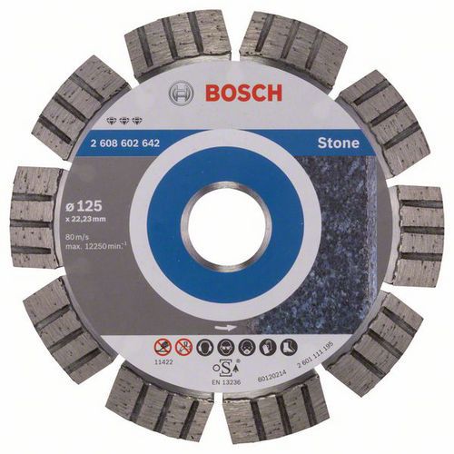 Bosch - Diamantový řezný kotouč Best for Stone 125 x 22,23 x 2,2 x 12 mm