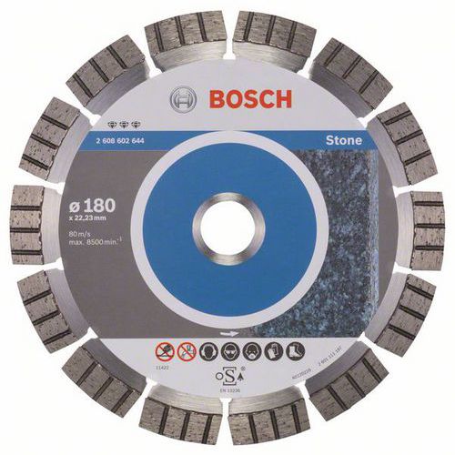 Bosch - Diamantový řezný kotouč Best for Stone 180 x 22,23 x 2,4 x 12 mm