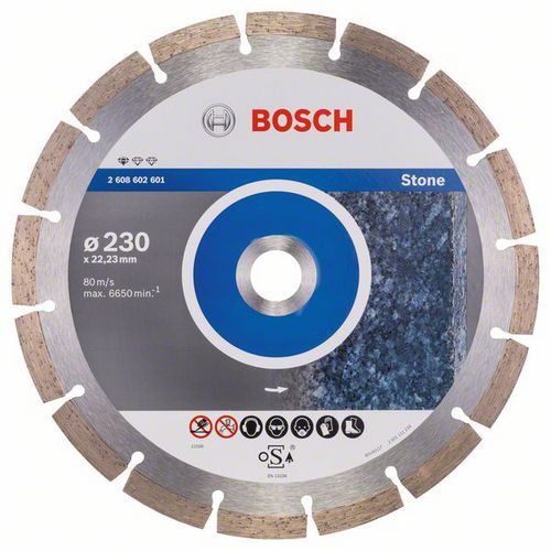 Bosch - Diamantový řezný kotouč Standard for Stone 230 x 22,23 x 2,3 x 10 mm