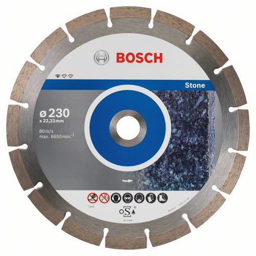 Bosch - Diamantový řezný kotouč Standard for Stone 230 x 22,23 x 2,3 x 10 mm, 10ks