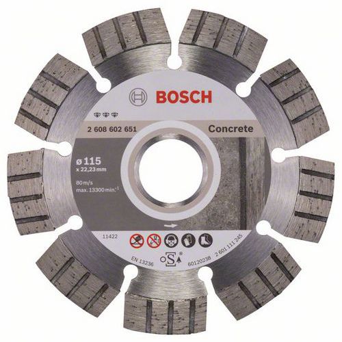 Bosch - Diamantový řezný kotouč Best for Concrete 115 x 22,23 x 2,2 x 12 mm