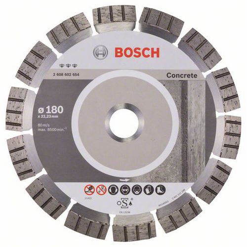 Bosch - Diamantový řezný kotouč Best for Concrete 180 x 22,23 x 2,4 x 12 mm