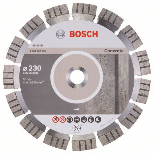 Bosch - Diamantový řezný kotouč Best for Concrete 230 x 22,23 x 2,4 x 15 mm