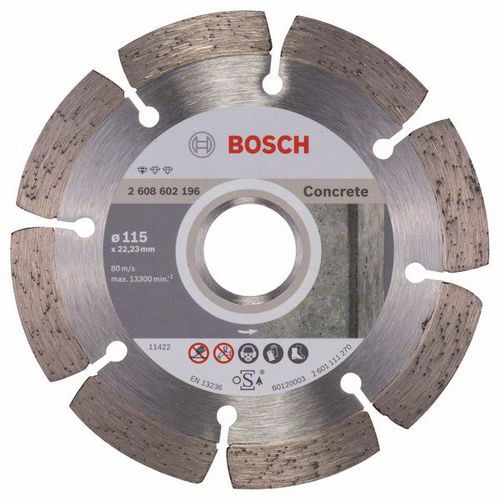 Bosch - Diamantový řezný kotouč Standard for Concrete 115 x 22,23 x 1,6 x 10 mm